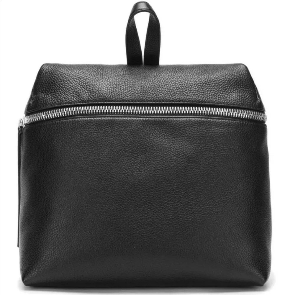 Large Kara Black Pebbled Leather Backpack